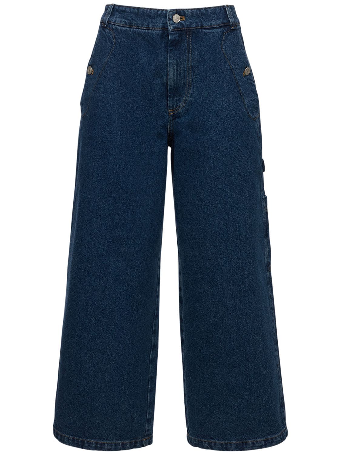 Mujer Jeans Cropped De Denim De Algodón 34 - KENZO - Modalova