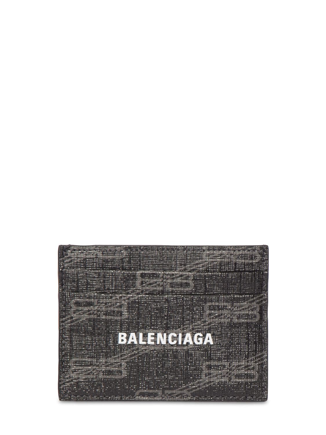 Logo Printed Faux Leather Card Holder - BALENCIAGA - Modalova