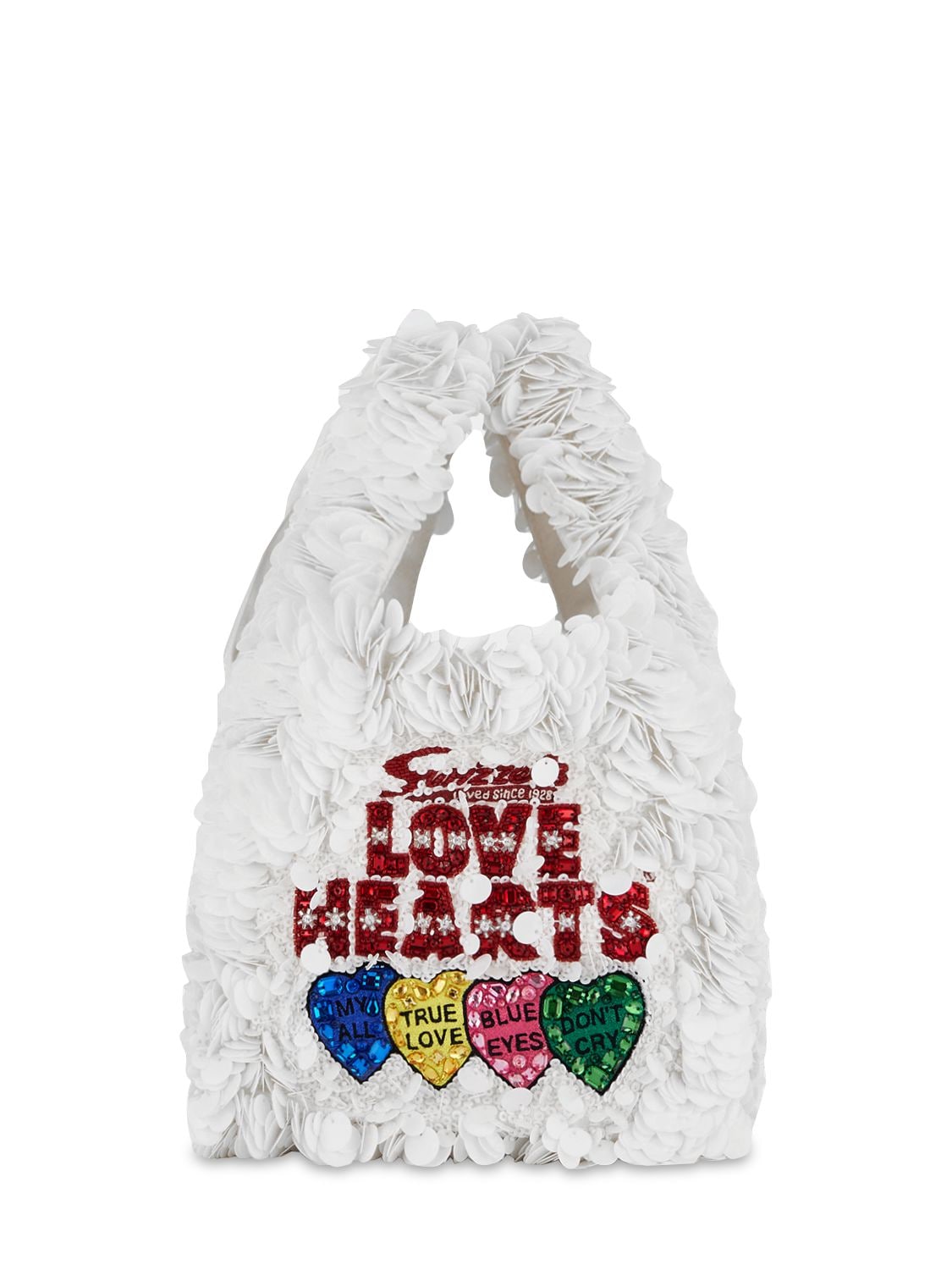 Mini Love Hearts Faux Fur Top Handle Bag - ANYA HINDMARCH - Modalova