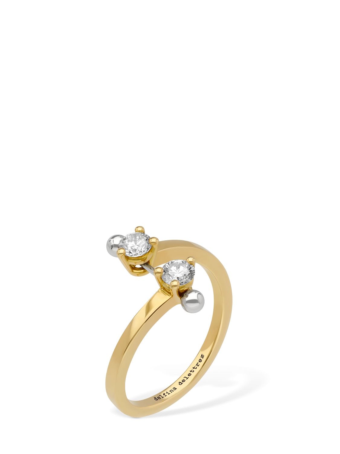 Kt Two-in-one Diamond Ring - DELFINA DELETTREZ - Modalova