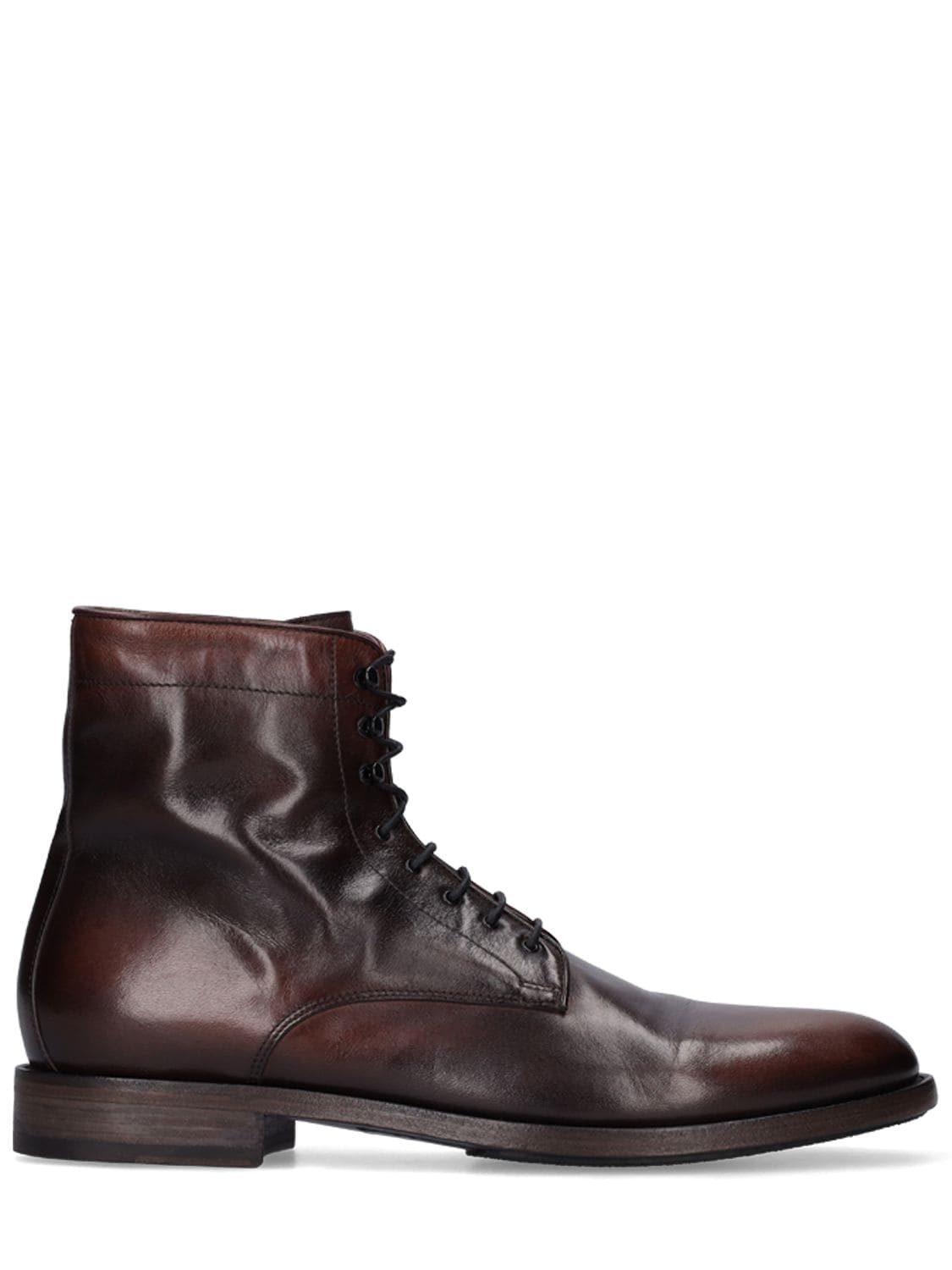 Mm Lace-up Leather Ankle Boots - PANTANETTI - Modalova