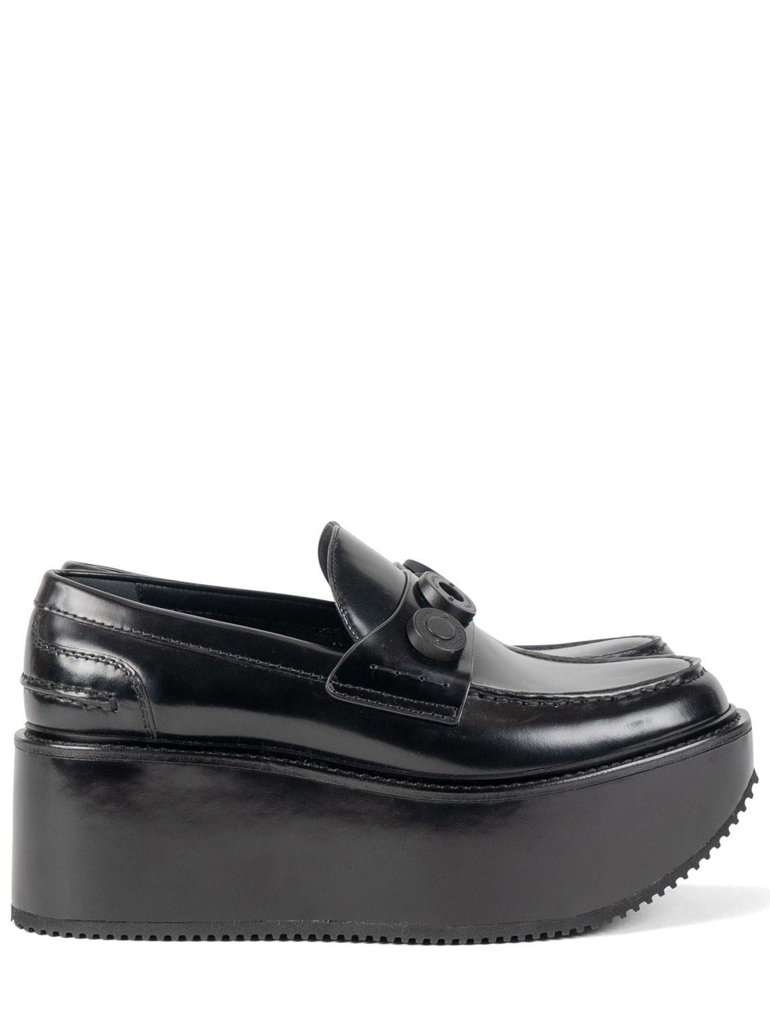 Mm Broadbook Leather Wedge Loafers - BURBERRY - Modalova