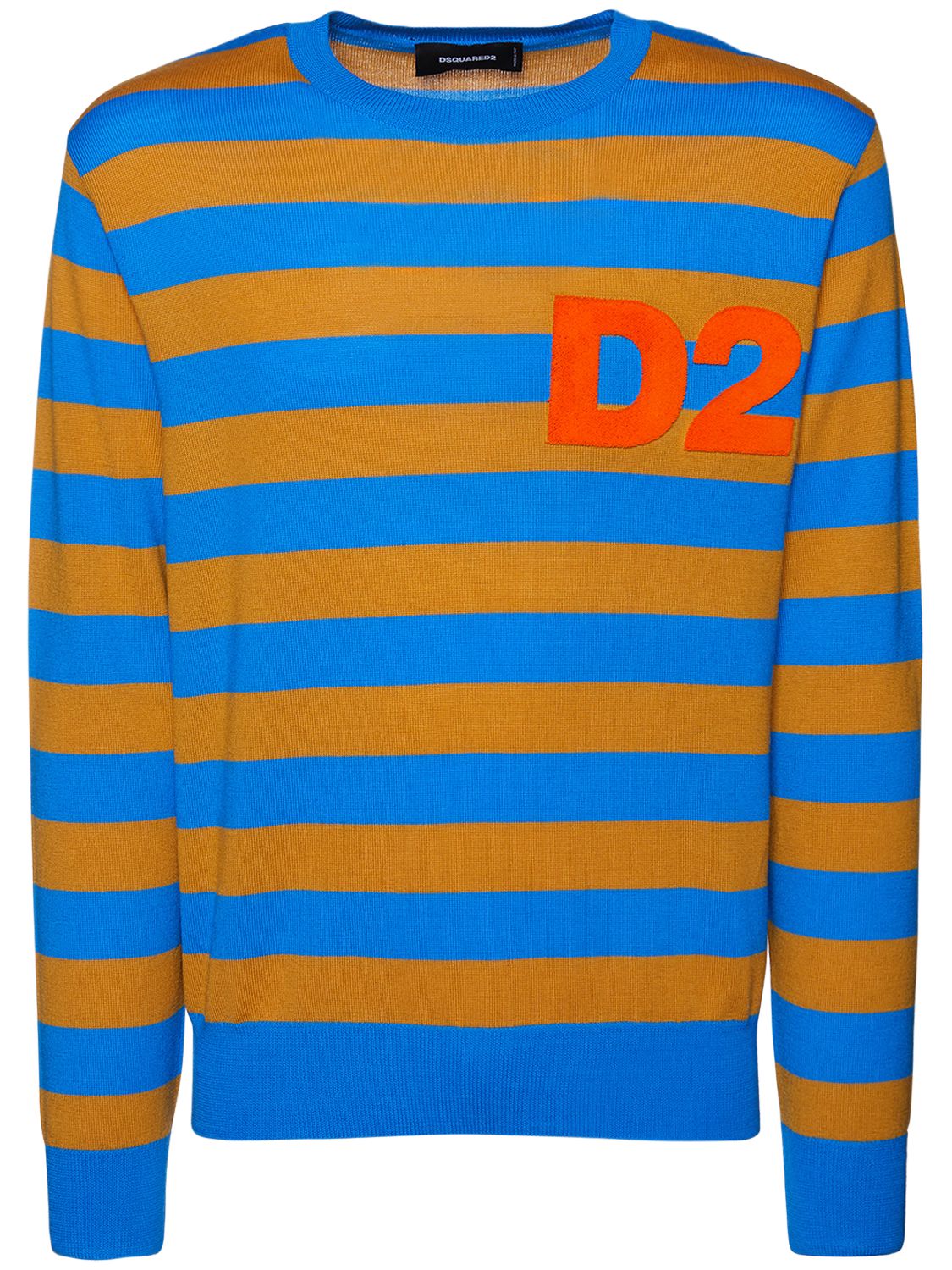 Striped Wool Knit Sweater - DSQUARED2 - Modalova