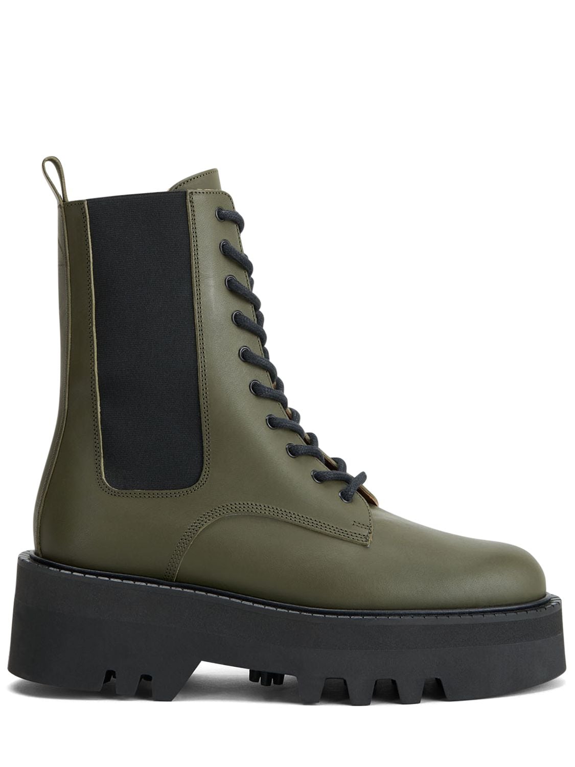 Mm Pesaro Leather Combat Boots - ATP ATELIER - Modalova