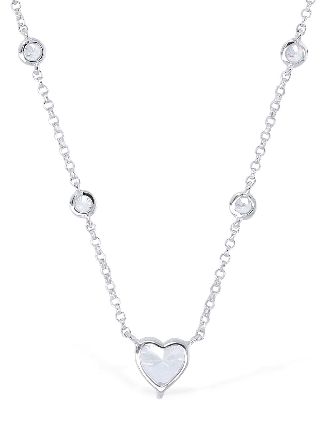 Crystal Heart Adjustable Necklace - APM MONACO - Modalova
