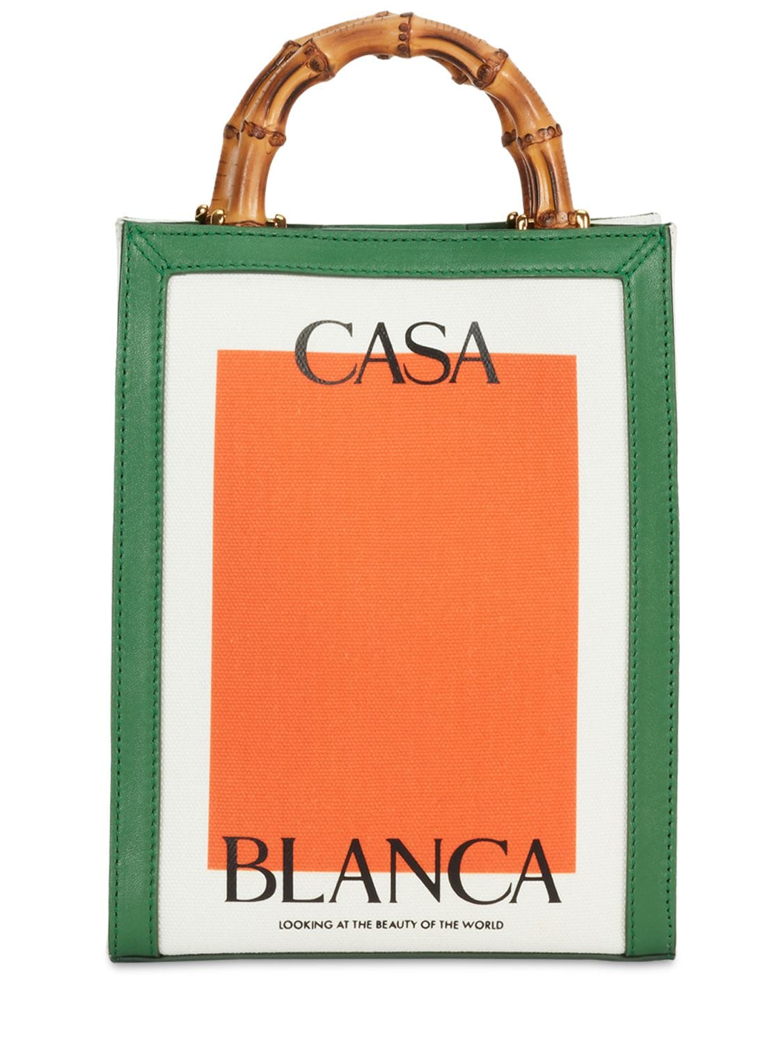 Mini Casa Printed Canvas & Leather Bag - CASABLANCA - Modalova