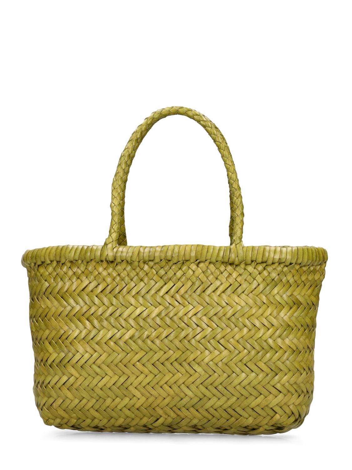 Mini Flat Gora Leather Basket Bag - DRAGON DIFFUSION - Modalova