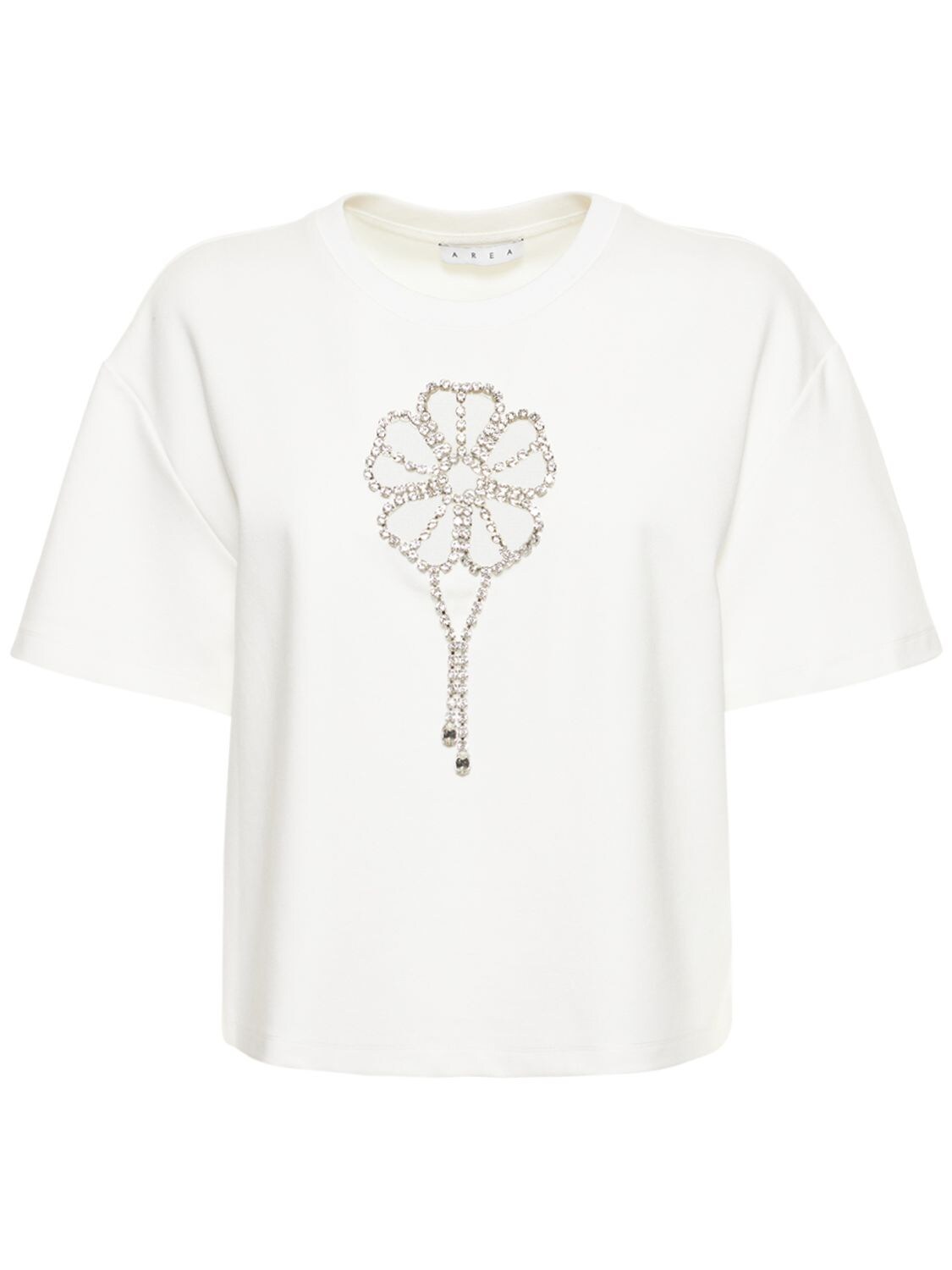 Embellished Flower Relaxed T-shirt - AREA - Modalova