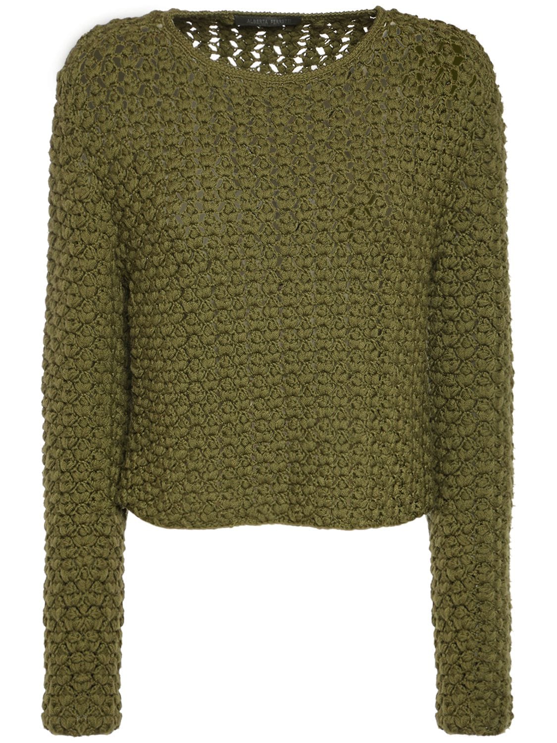 Hand-woven Knotted Wool Sweater - ALBERTA FERRETTI - Modalova