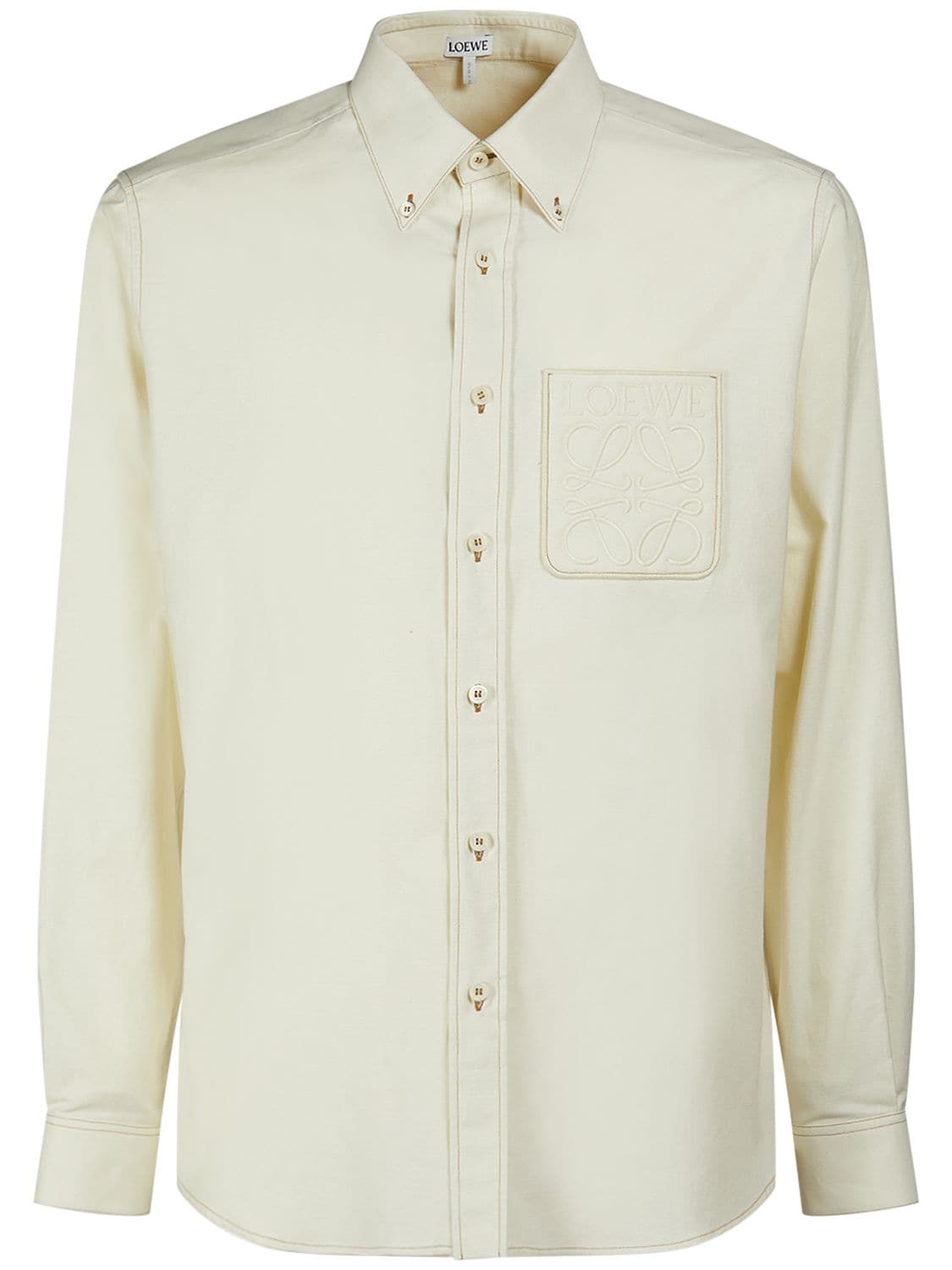 Hombre Camisa Oxford De Algodón Ligero 38 - LOEWE - Modalova