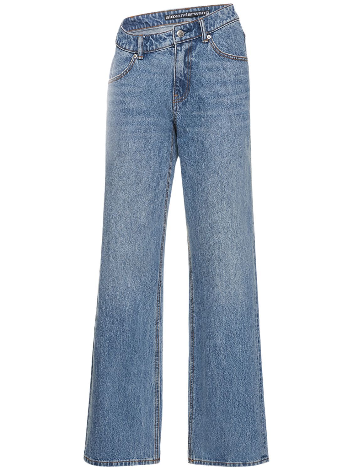 Asymmetrical Waistband Slouchy Jeans - ALEXANDER WANG - Modalova