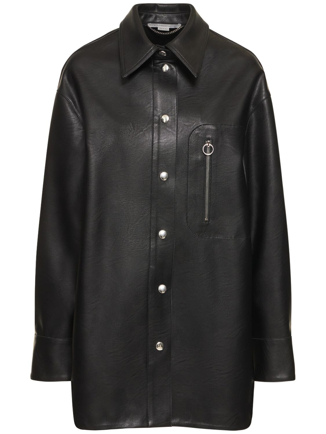 Faux Leather Overshirt Jacket - STELLA MCCARTNEY - Modalova