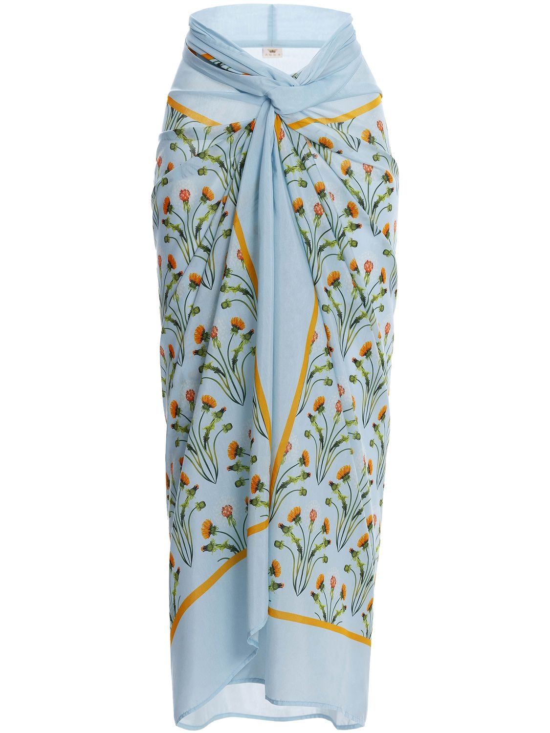 Lavanda Cotton & Silk Pareo Skirt - AGUA BY AGUA BENDITA - Modalova