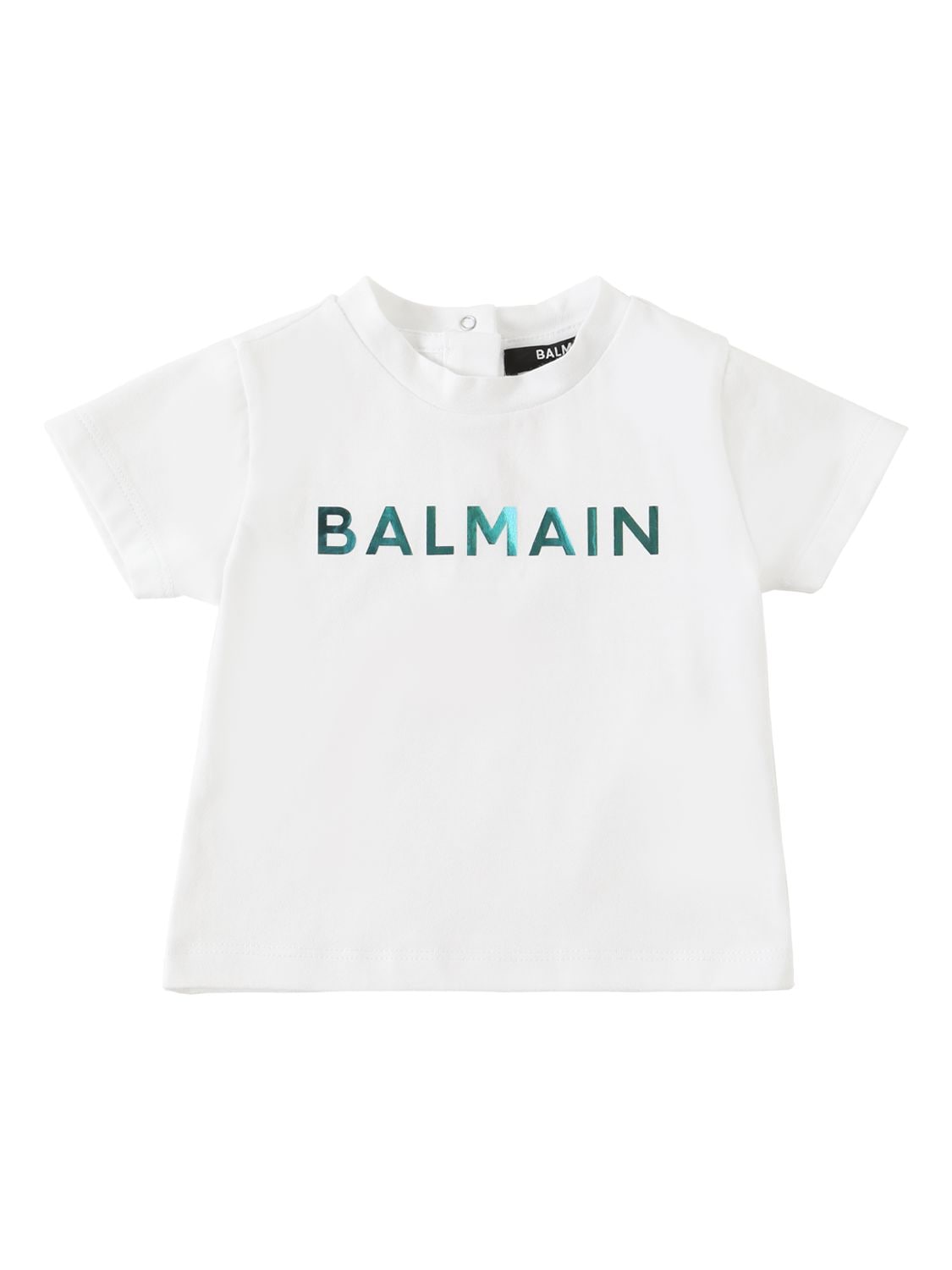 T-shirt Aus Bio-baumwolljersey Mit Logo - BALMAIN - Modalova
