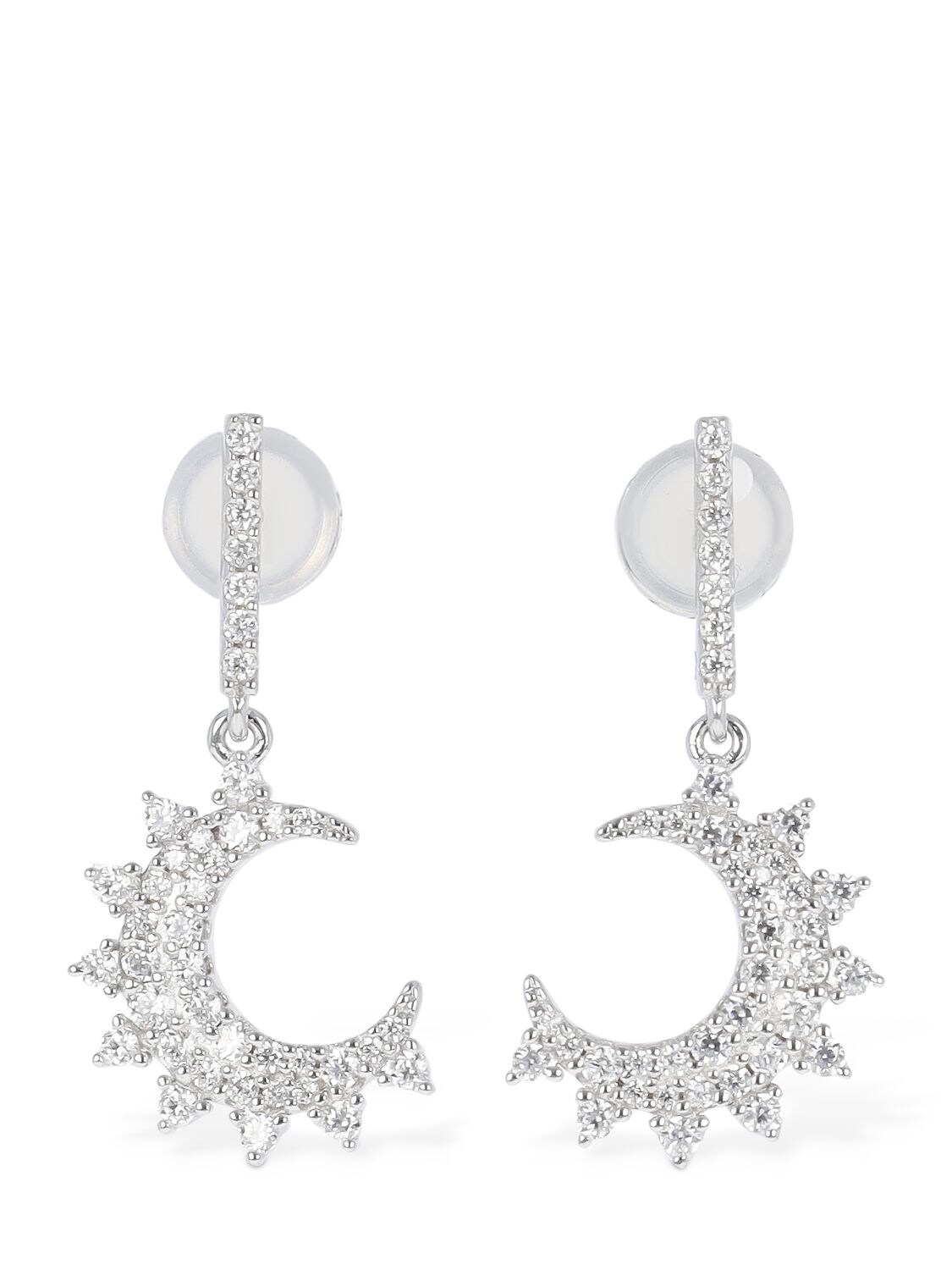 Gothique Moon Crystal Earrings - APM MONACO - Modalova