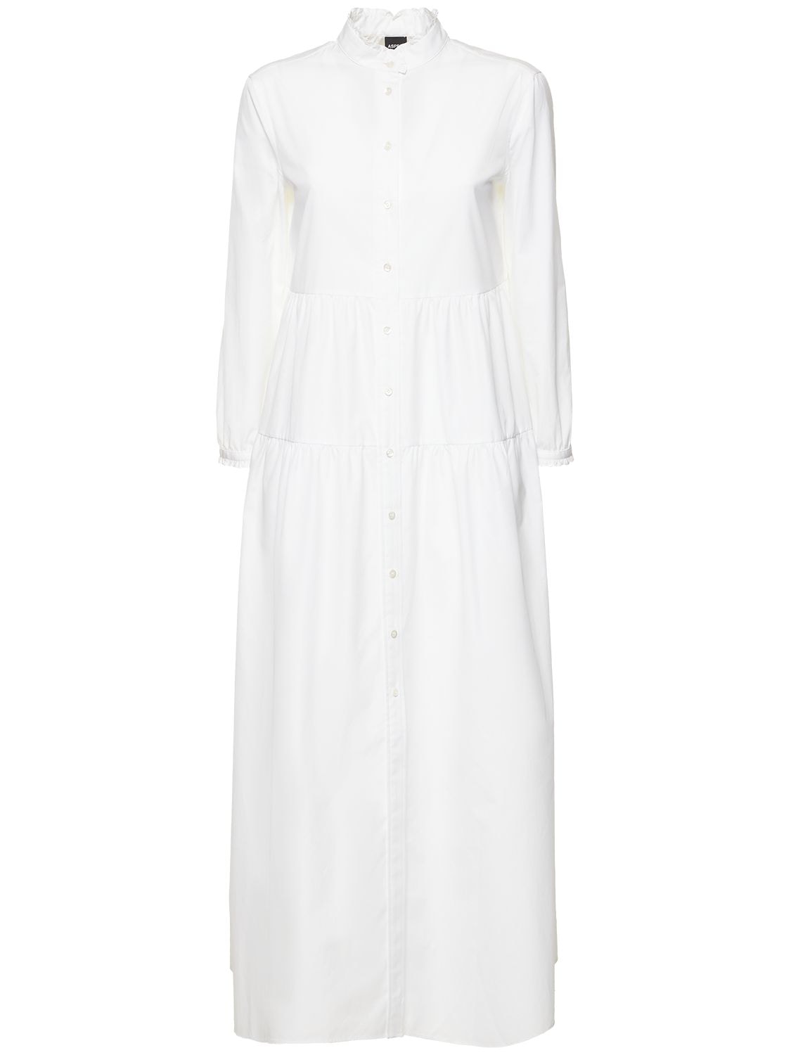 Cotton Poplin Long Shirt Dress - ASPESI - Modalova