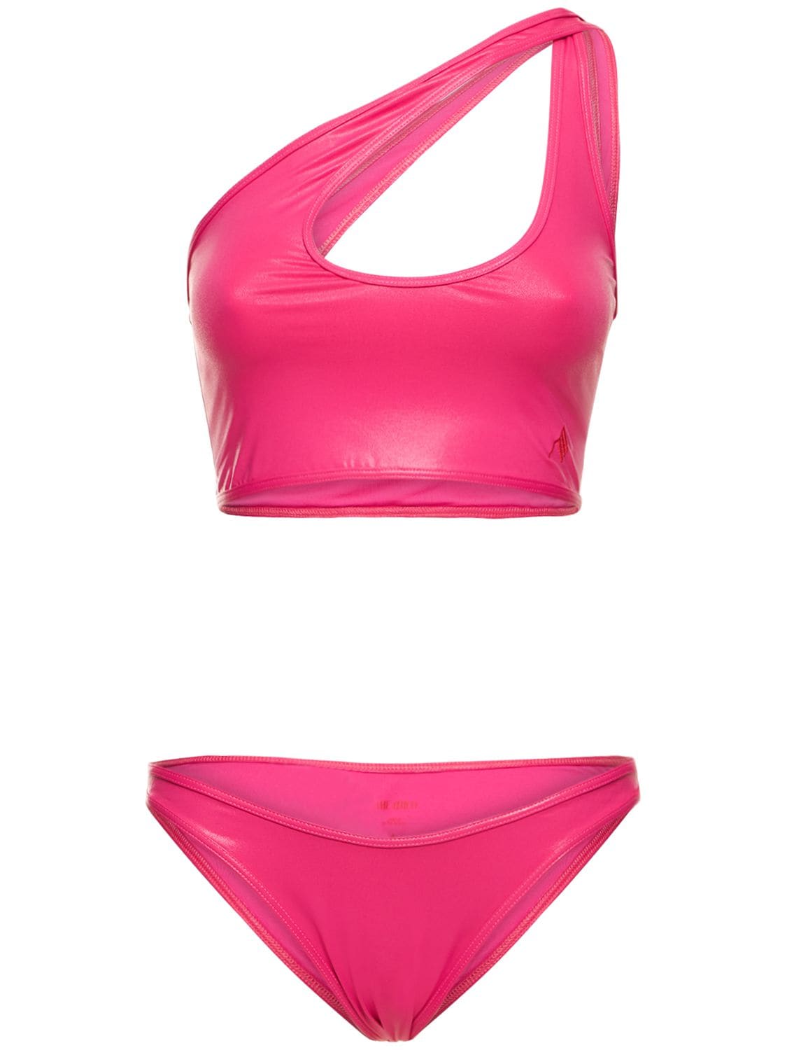 Wet Jersey One-shoulder Bikini - THE ATTICO - Modalova