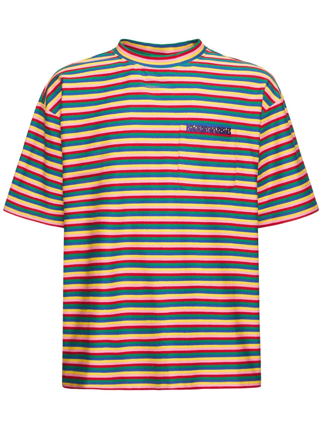 Striped Oversize Cotton T-shirt - BLUEMARBLE - Modalova