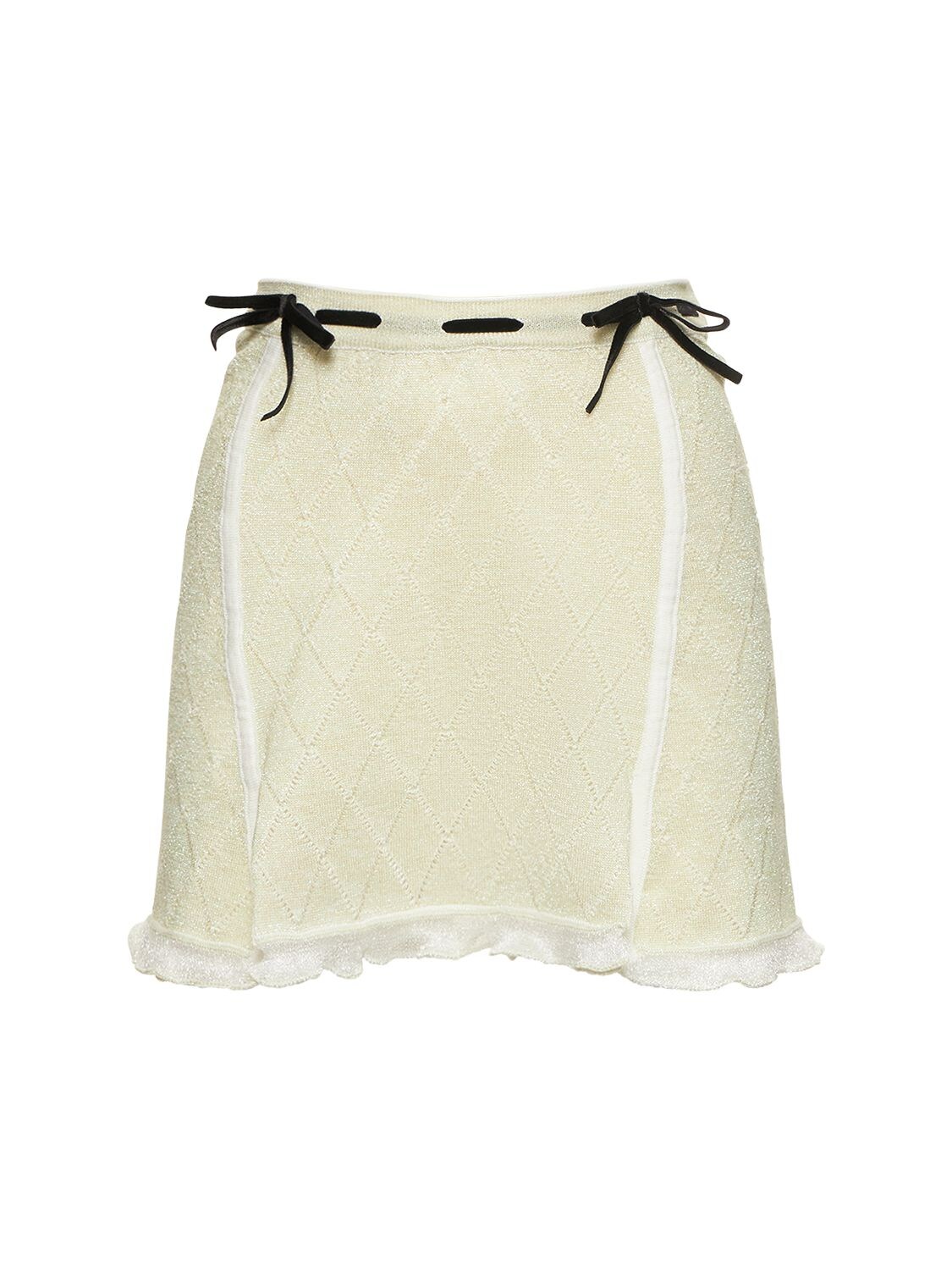 Isha Cotton Blend Knit Mini Skirt - CORMIO - Modalova