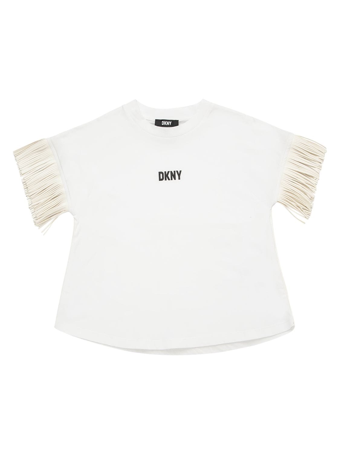 Niña Camiseta De Algodón Jersey Con Flequillos 8a - DKNY - Modalova