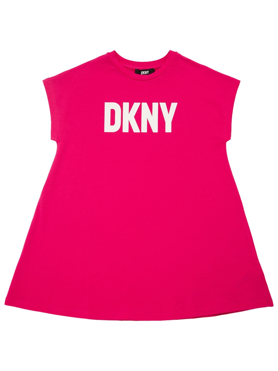 Niña Vestido De Algodón Orgánico Con Logo Estampado 12a - DKNY - Modalova