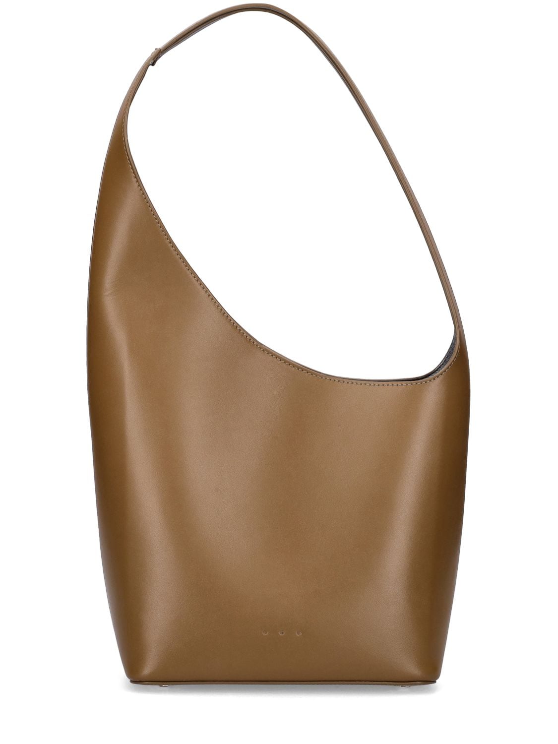Demi Lune Smooth Leather Shoulder Bag - AESTHER EKME - Modalova