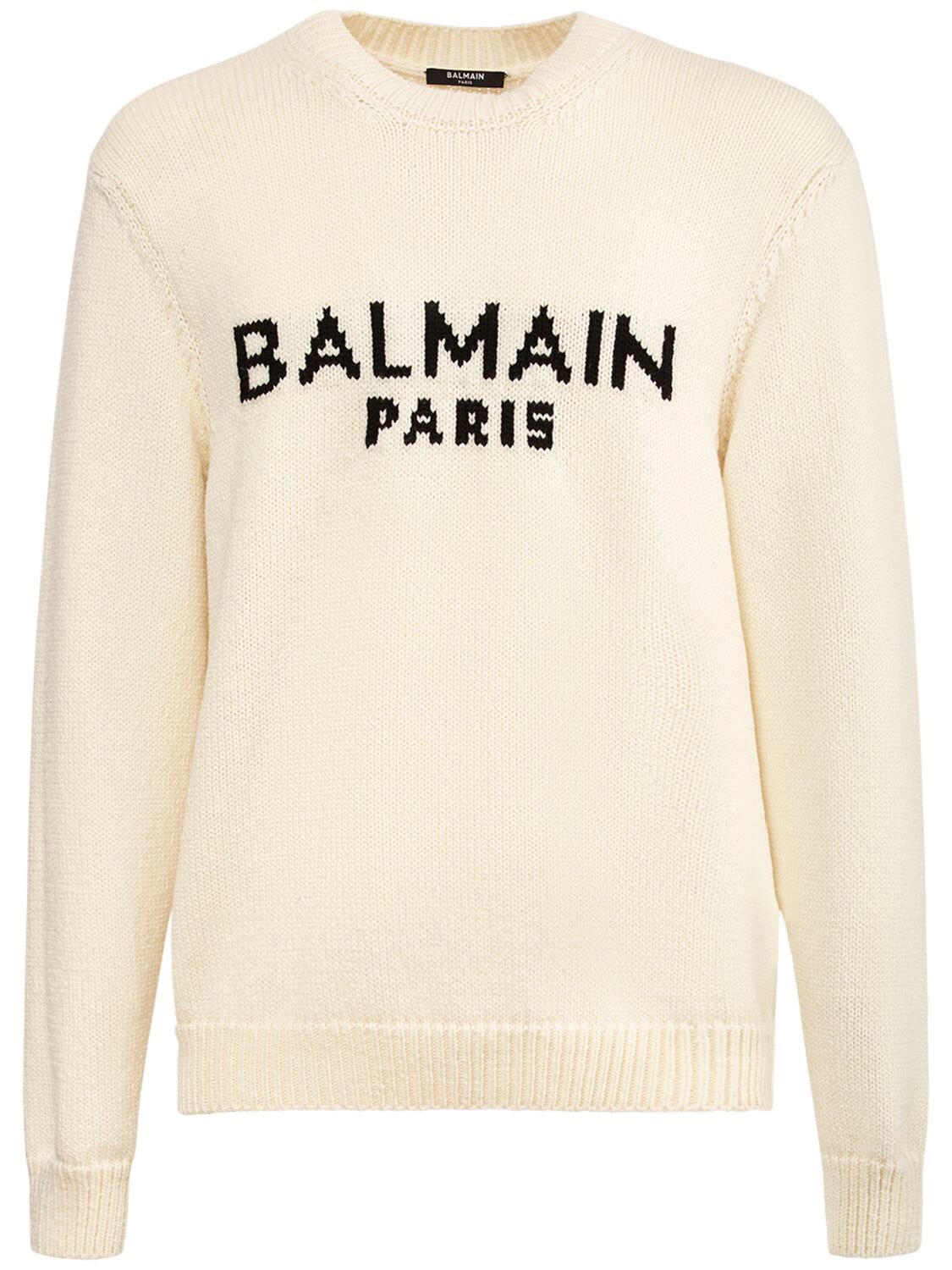 Sweater Aus Wollmischung Mit Logo - BALMAIN - Modalova