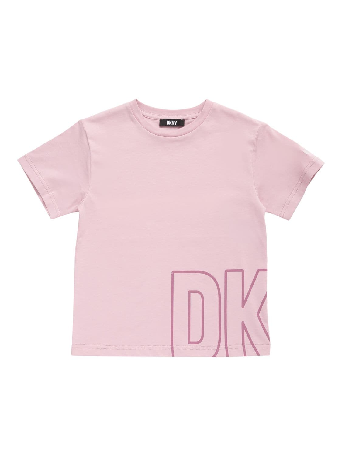 T-shirt In Jersey Di Cotone Con Logo - DKNY - Modalova