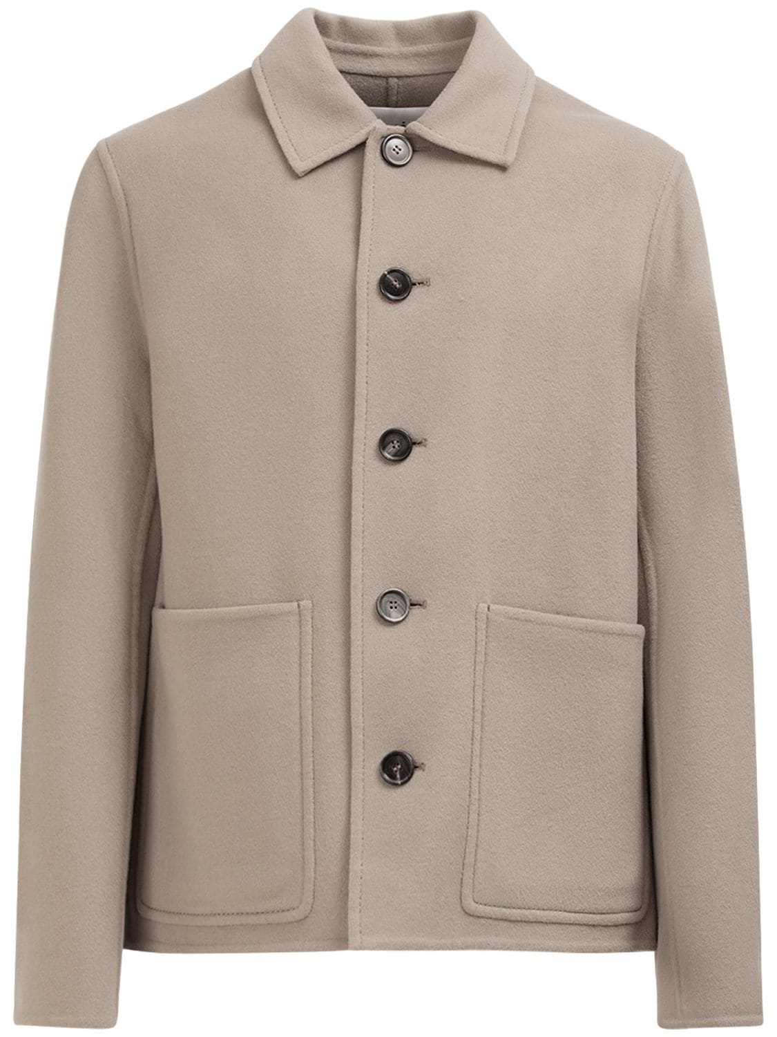Wool & Cashmere Short Coat - AMI PARIS - Modalova