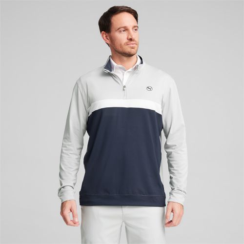 Pure Colourblock Men's Golf Quarter-Zip, Dark Blue, size 3X Large - PUMA - Modalova