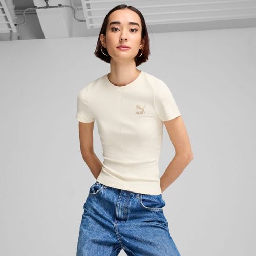 T-Shirt slim a coste CLASSICS da donna, /Altro - PUMA - Modalova