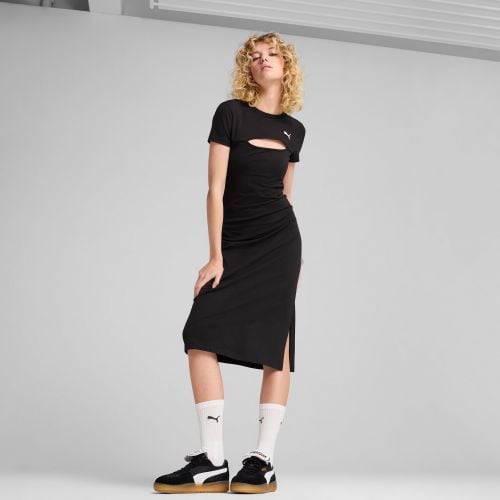 WARDROBE ESS Midikleid mit Cut-out Damen, , Größe: L, Kleidung - PUMA - Modalova