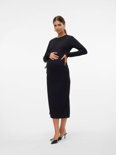 Regular Fit Round Neck Long Dress - MAMA.LICIOUS - Modalova