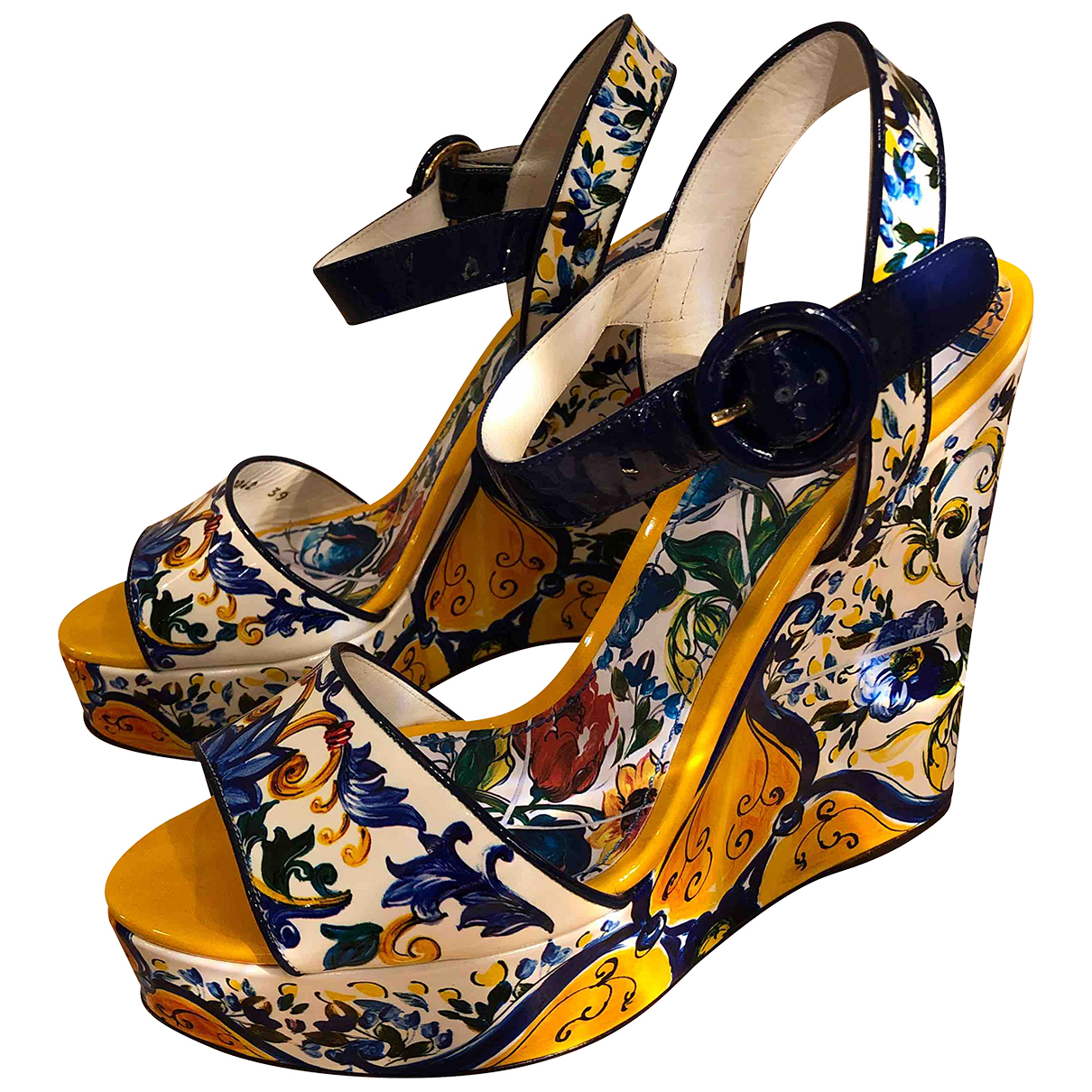 Sandalias romanas de Charol - Dolce & Gabbana - Modalova