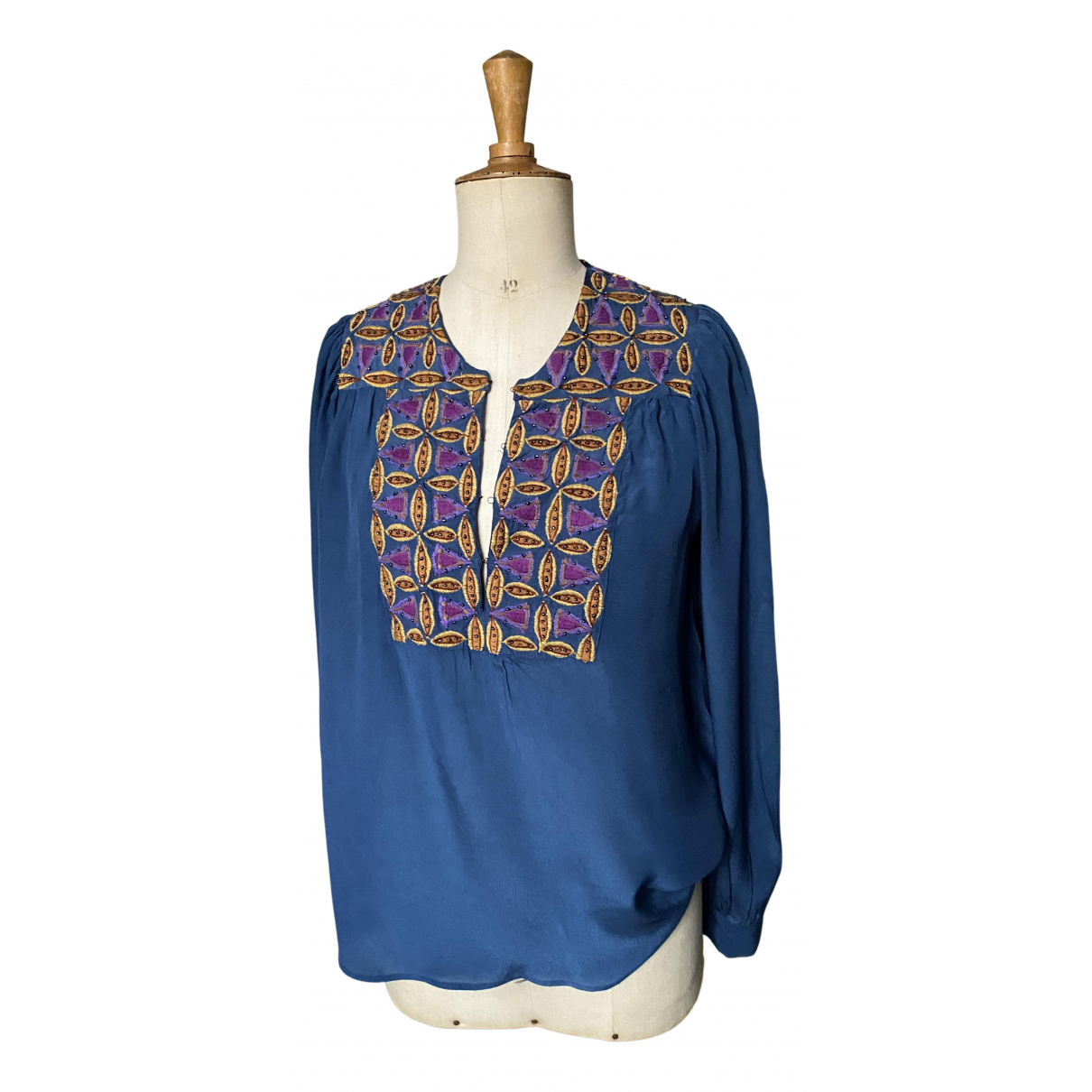 Antik Batik Blue Viscose Top - Antik Batik - Modalova