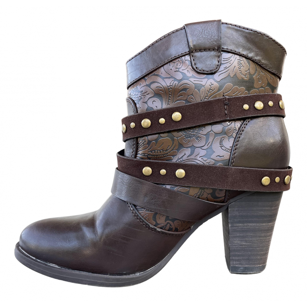 Vegan leather western boots - Anna field - Modalova
