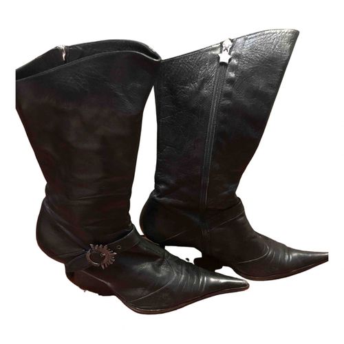 Bianco Leather boots - Bianco - Modalova