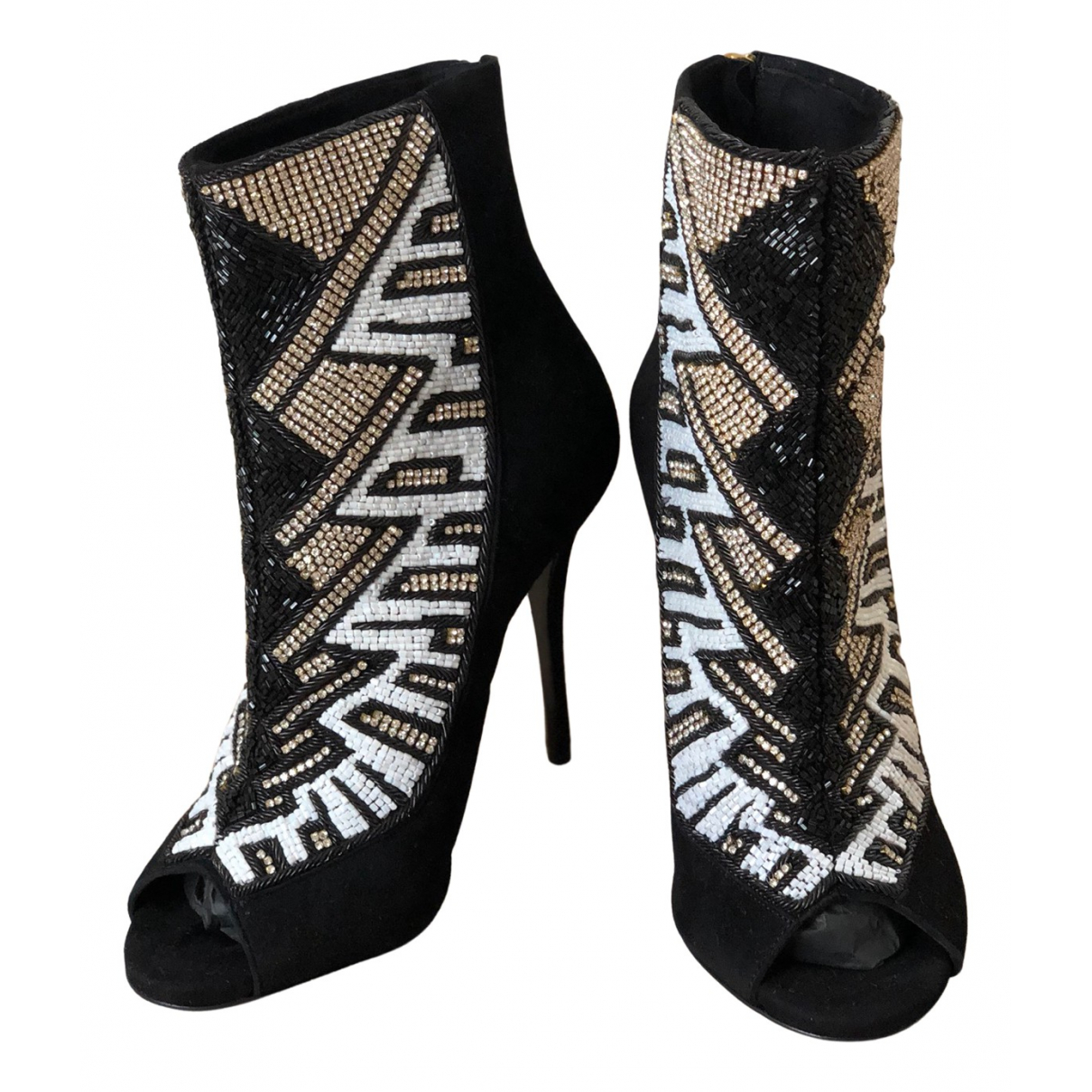 Glitter open toe boots - Balmain For H&M - Modalova