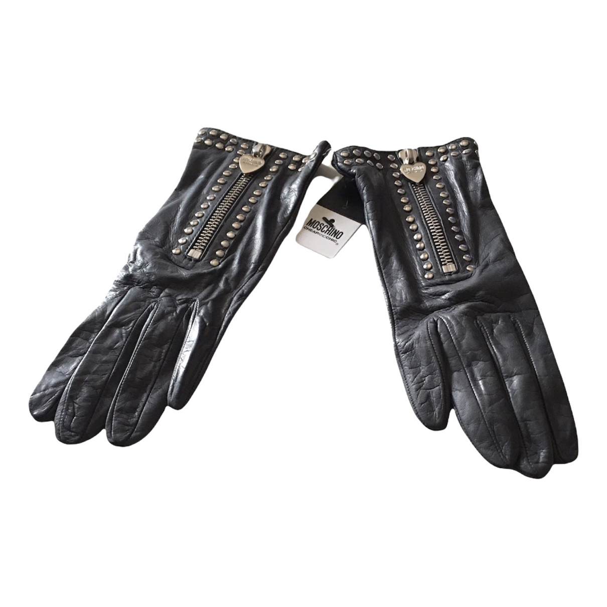 Leather gloves - Moschino Cheap And Chic - Modalova
