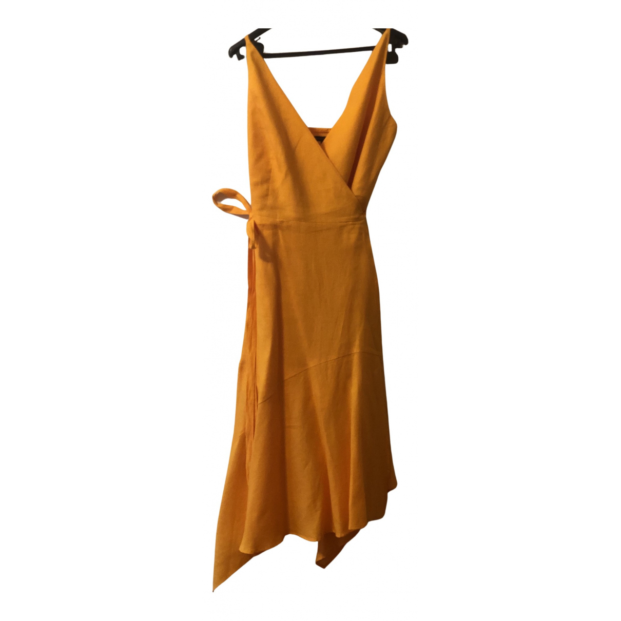 Linen mid-length dress - Adolfo Dominguez - Modalova