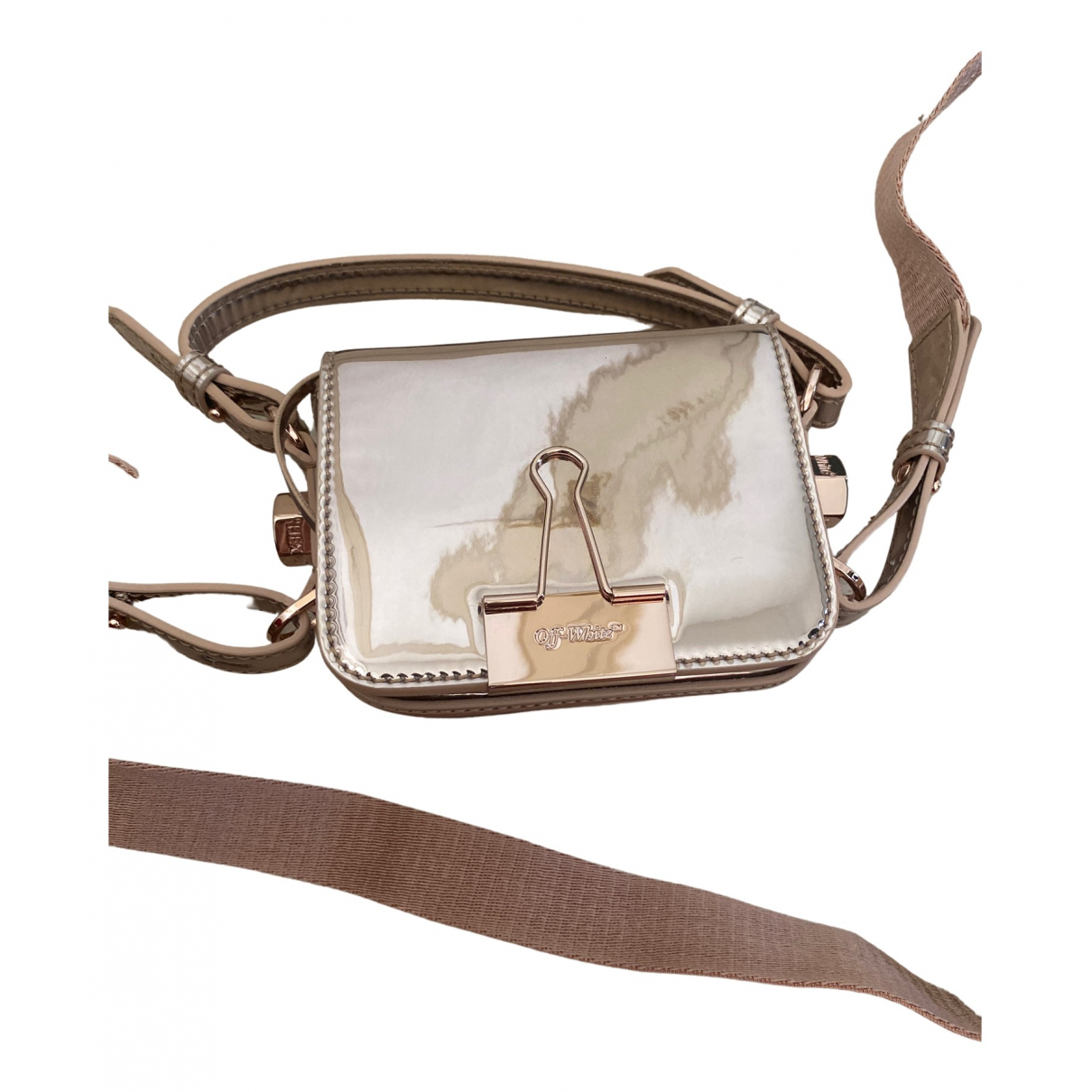 Binder patent leather handbag - Off-White - Modalova