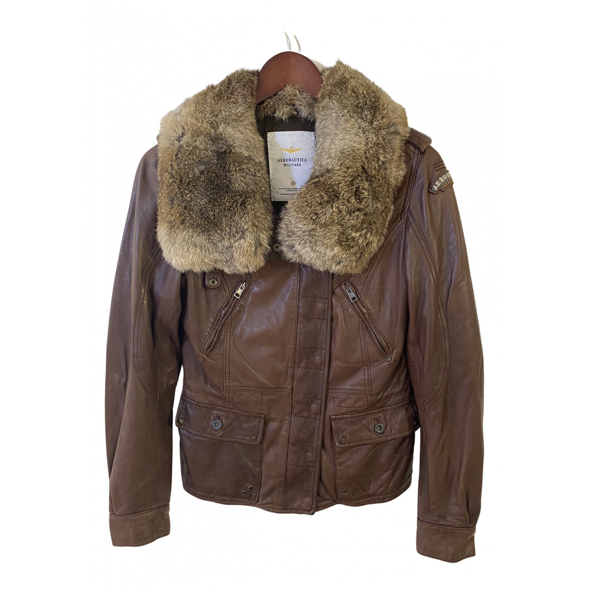 Aeronautica Militare Leather jacket - AERONAUTICA MILITARE - Modalova