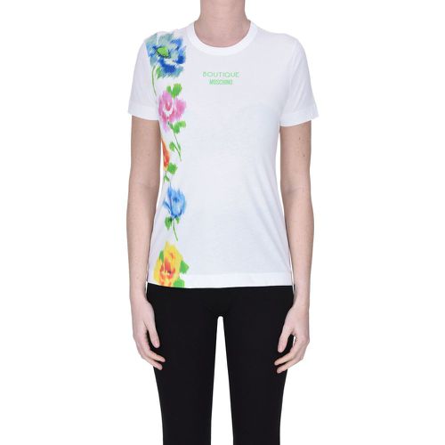 T-shirt con stampa floreale - moschino boutique - Modalova