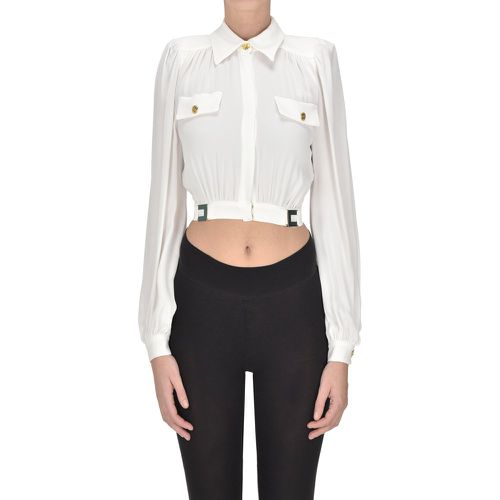 Camicia cropped in crepè - Elisabetta Franchi - Modalova