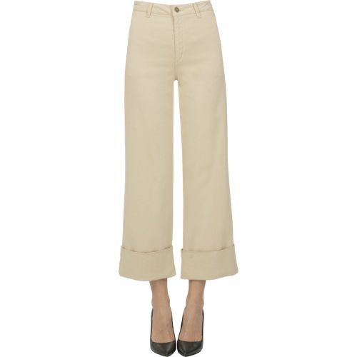 Pantaloni cropped con risvolto - D.Exterior - Modalova