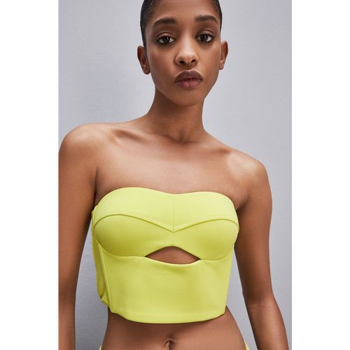 Top bustier con cut-out in tessuto sablè crepe - PATRIZIA PEPE - Modalova