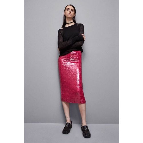 Gonna in tulle stretch con paillettes - PATRIZIA PEPE - Modalova