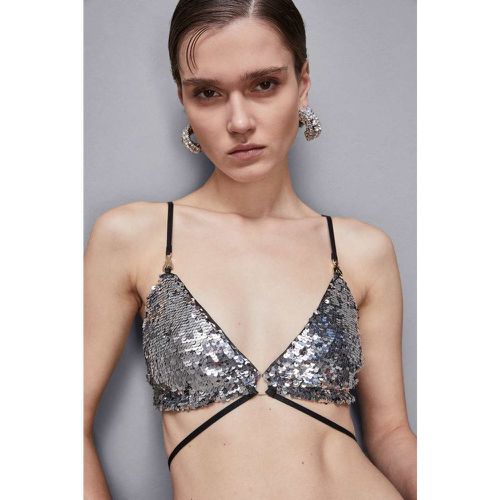 Reggiseno in tulle con paillettes - PATRIZIA PEPE - Modalova