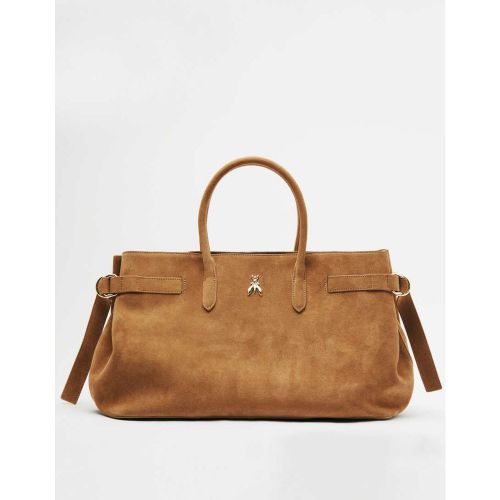 Borsa New Business grande in suede - PATRIZIA PEPE - Modalova