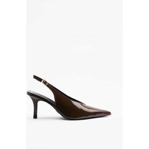 Slingback in pelle con tacco - PATRIZIA PEPE - Modalova